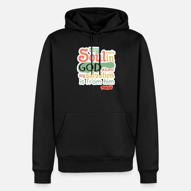 verset de la Bible - Sweat à capuche Premium bio Homme - noir