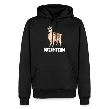 Dreamteam Lustiges Geschenk - Männer Premium Bio Hoodie - Schwarz - Vorne - Nico (187cm)
