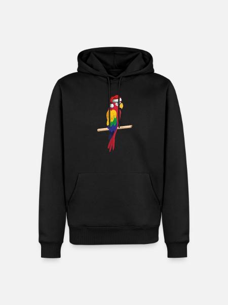 Perroquet ornithologue ara - Sweat à capuche Premium bio Homme - noir