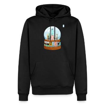 New York Broadway Schneekugel Lustiges Geschenk - Männer Premium Bio Hoodie - Schwarz - Vorne - Nico (187cm)