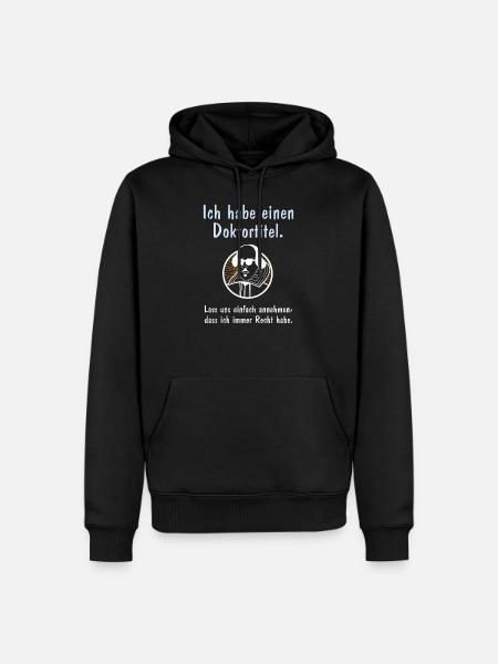 Doktortitel - Männer Premium Bio Hoodie - Schwarz