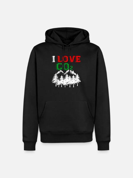 I love CO2 - Men’s Premium Organic Hoodie - black
