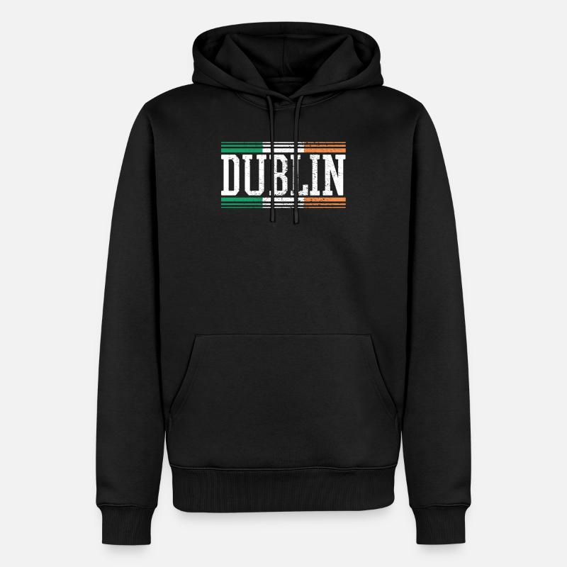 Dublin Irlande - Sweat à capuche Premium bio Homme - noir