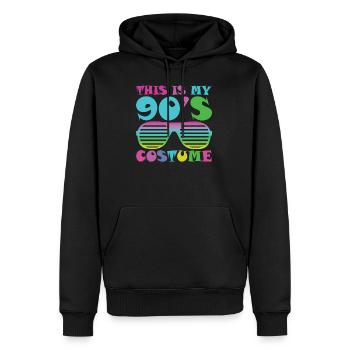 This Is My 90's Costume Retro Sunglasses - Männer Premium Bio Hoodie - Schwarz - Vorne - Nico (187cm)