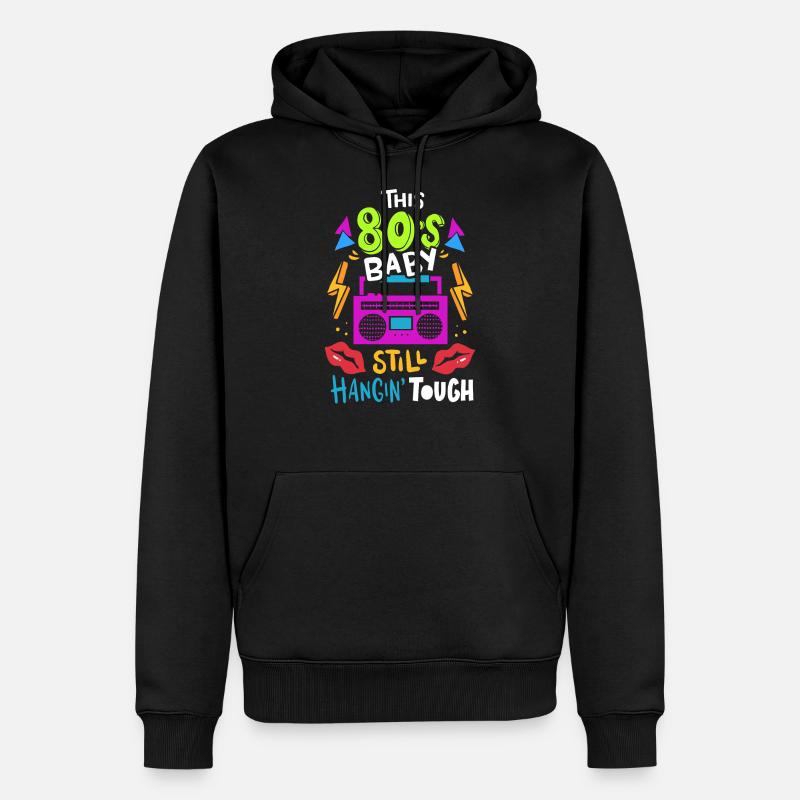 Bébé des années 80 - Sweat à capuche Premium bio Homme - noir