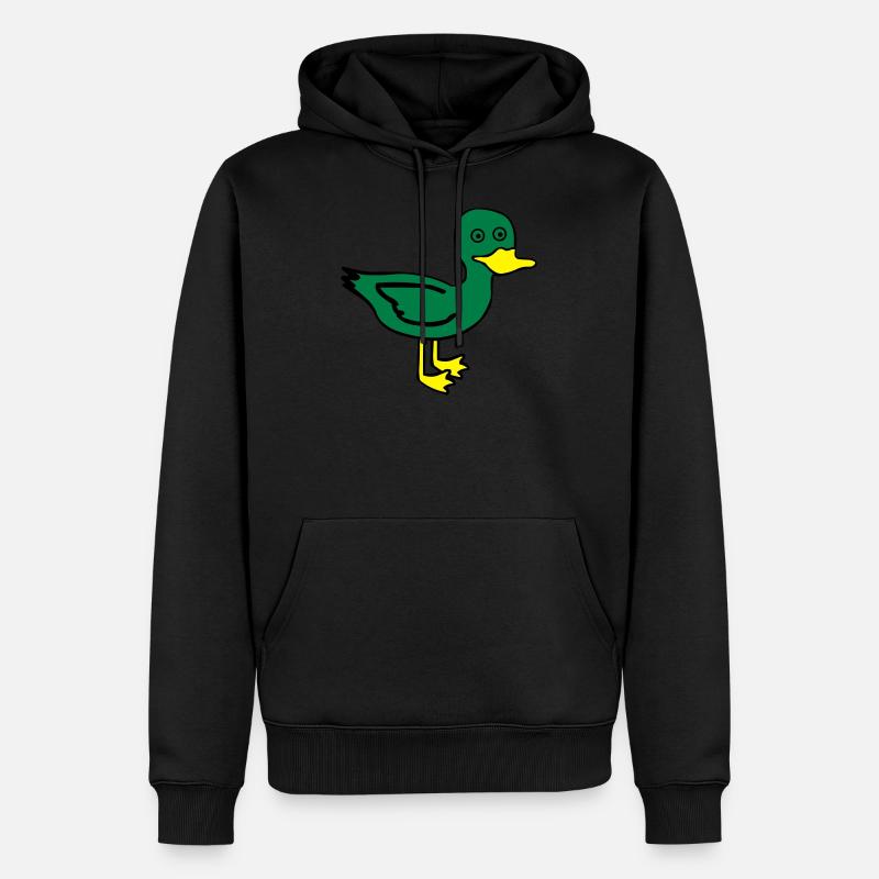 Canard de dessin animé - Sweat à capuche Premium bio Homme - noir
