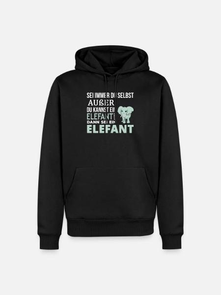 Elephant Elephant Saying Gift - Men’s Premium Organic Hoodie - black