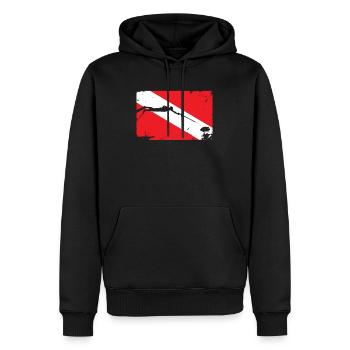 Speerfischen Flagge - Tauchen Fischen Geschenk - Männer Premium Bio Hoodie - Schwarz - Vorne - Nico (187cm)