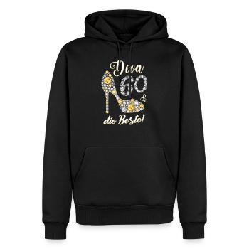 Diva die Beste 60. Geburtstag Geschenk 60 Jahre - Männer Premium Bio Hoodie - Schwarz - Vorne - Nico (187cm)
