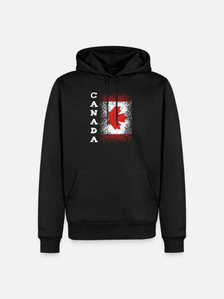 Kanada Flagge - Männer Premium Bio Hoodie - Schwarz