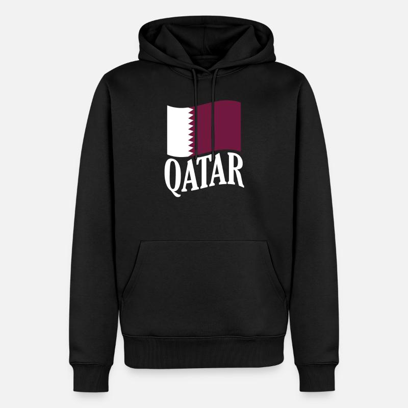 Katar - Männer Premium Bio Hoodie - Schwarz
