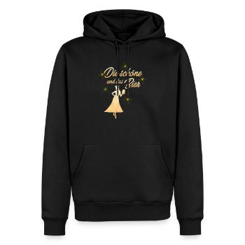 La belle et la bière - Sweat à capuche Premium bio Homme - noir - Devant - Nico (187cm)