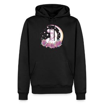 Dinosauro Cake Goth TRex - Felpa con cappuccio ecologica premium da uomo - nero - Fronte - Nico (187cm)