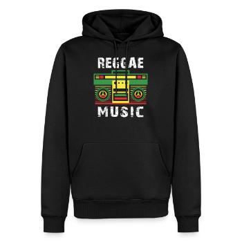 Retro Cassette Player Cadeau pour la musique reggae & - Sweat à capuche Premium bio Homme - noir - Devant - Nico (187cm)