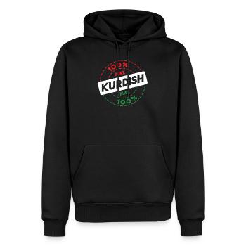 Kurdistan - Sweat à capuche Premium bio Homme - noir - Devant - Nico (187cm)