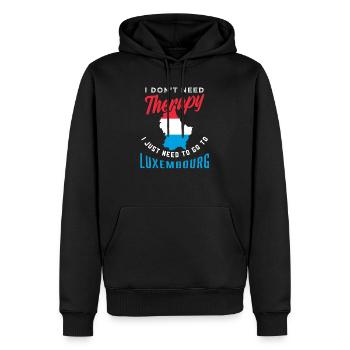Luxembourg - Sweat à capuche Premium bio Homme - noir - Devant - Nico (187cm)