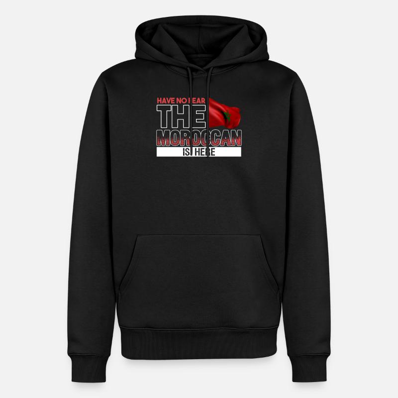 Maroc - Sweat à capuche Premium bio Homme - noir