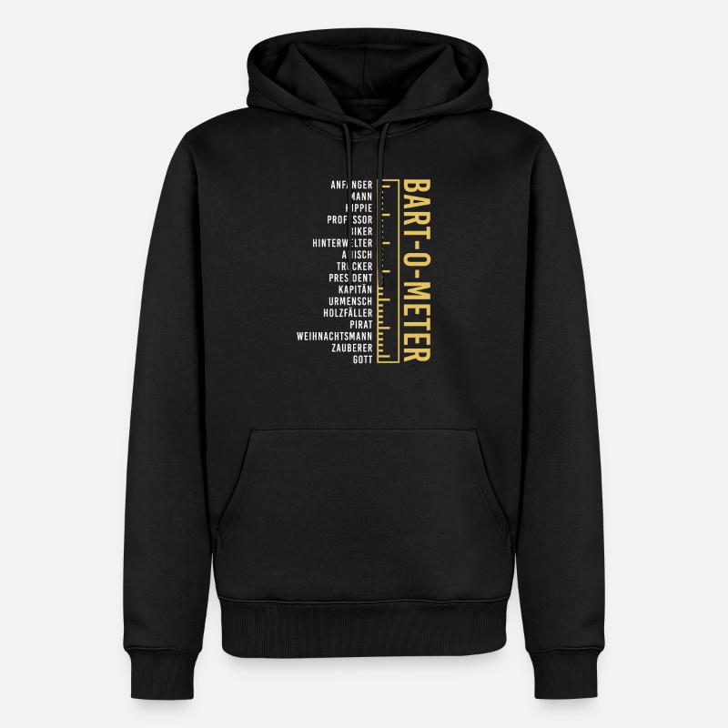 Bart - Männer Premium Bio Hoodie - Schwarz