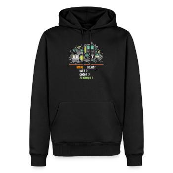programmeur - Sweat à capuche Premium bio Homme - noir - Devant - Nico (187cm)