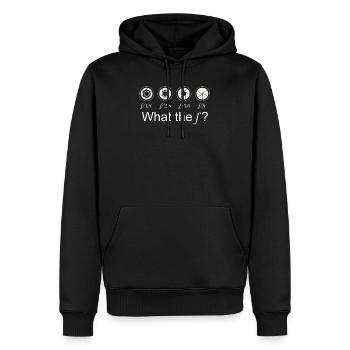 appareil photo - Sweat à capuche Premium bio Homme - noir - Devant - Nico (187cm)