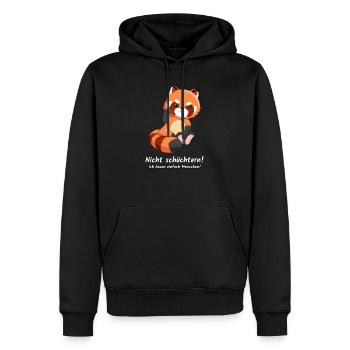 Nicht schüchtern ich hasse Menschen Geschenk Panda - Männer Premium Bio Hoodie - Schwarz - Vorne - Nico (187cm)