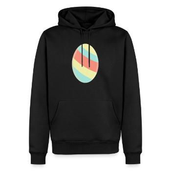 Osterei - Männer Premium Bio Hoodie - Schwarz - Vorne - Nico (187cm)