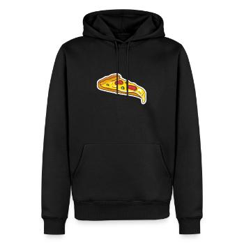 pizza - Sweat à capuche Premium bio Homme - noir - Devant - Nico (187cm)