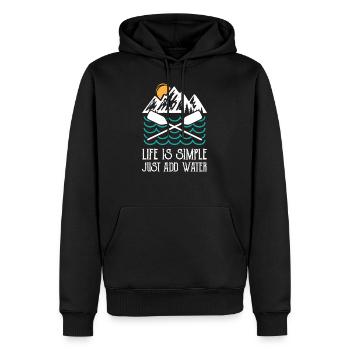 Kajak - Das Leben Ist Einfach Kanu Paddel Geschenk - Männer Premium Bio Hoodie - Schwarz - Vorne - Nico (187cm)