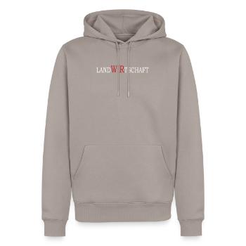Landwirtschaft - Männer Premium Bio Hoodie - Taupe - Vorne - Nico (187cm)