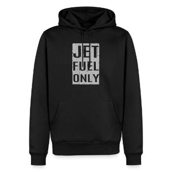 Cool Jet Fuel Seulement Cadeau de la Force aérienne en détresse - Sweat à capuche Premium bio Homme - noir - Devant - Nico (187cm)