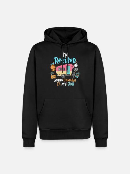 Camping retirement - Men’s Premium Organic Hoodie - black