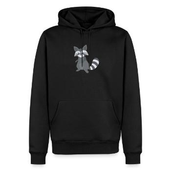 Süßer Waschbär - Männer Premium Bio Hoodie - Schwarz - Vorne - Nico (187cm)