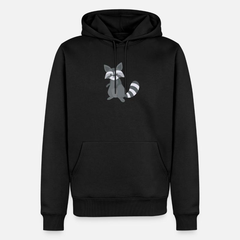 Doux raton laveur - Sweat à capuche Premium bio Homme - noir