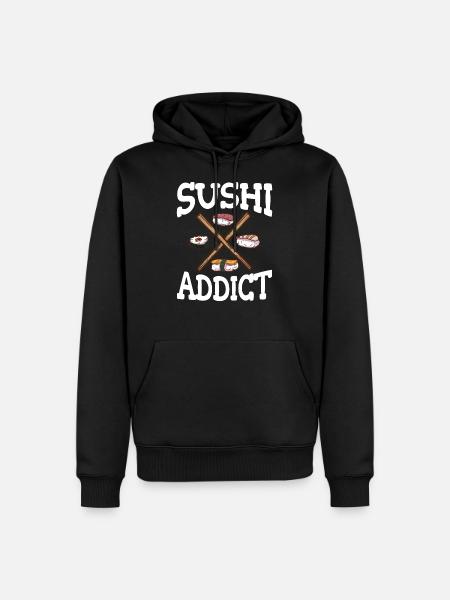 Sushi - Sweat à capuche Premium bio Homme - noir