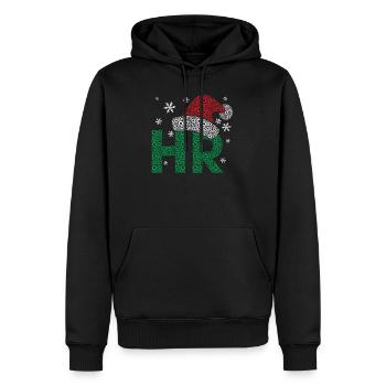Les ressources humaines Santa a la gestion des ressources humaines drôle - Sweat à capuche Premium bio Homme - noir - Devant - Nico (187cm)