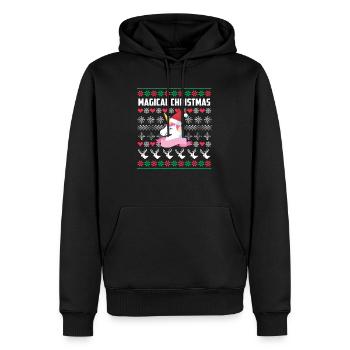 Ugly Christmas Licorne - Sweat à capuche Premium bio Homme - noir - Devant - Nico (187cm)
