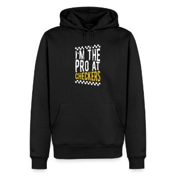 Cool Pro At Checkers Shirt Checkers Players gift - Men’s Premium Organic Hoodie - black - Front - Nico (187cm)