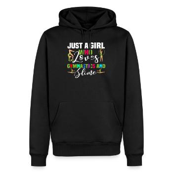 Fille de gymnastique - Sweat à capuche Premium bio Homme - noir - Devant - Nico (187cm)