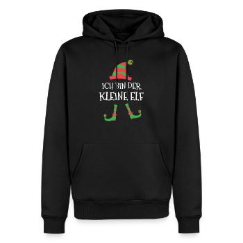 Der kleine Elf Kostüm lustige Familie Weihnachten - Männer Premium Bio Hoodie - Schwarz - Vorne - Nico (187cm)