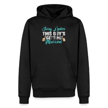 Verlobung Ehe - Männer Premium Bio Hoodie - Schwarz - Vorne - Nico (187cm)