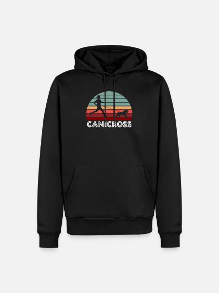 Canicross retro - Men’s Premium Organic Hoodie - black