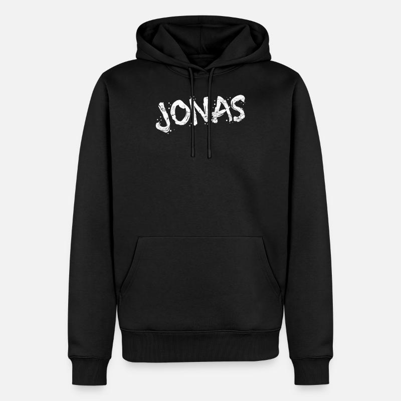 Jonas - Männer Premium Bio Hoodie - Schwarz