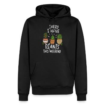 Gartenarbeit - Männer Premium Bio Hoodie - Schwarz - Vorne - Nico (187cm)