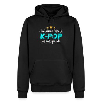 K-Pop - Männer Premium Bio Hoodie - Schwarz - Vorne - Nico (187cm)