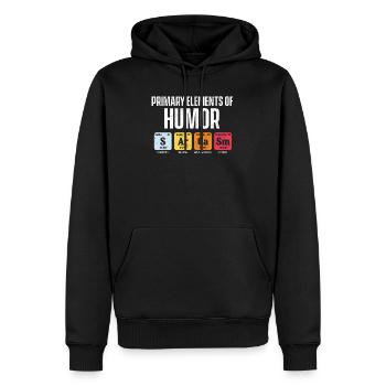Sarkasmus Humor - Männer Premium Bio Hoodie - Schwarz - Vorne - Nico (187cm)