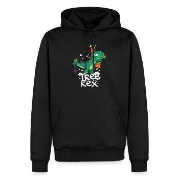 Tree Rex lustiges Dinosaurier Weihnachtsgeschenk - Männer Premium Bio Hoodie - Schwarz - Vorne - Nico (187cm)