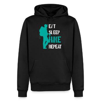 marche - Sweat à capuche Premium bio Homme - noir - Devant - Nico (187cm)