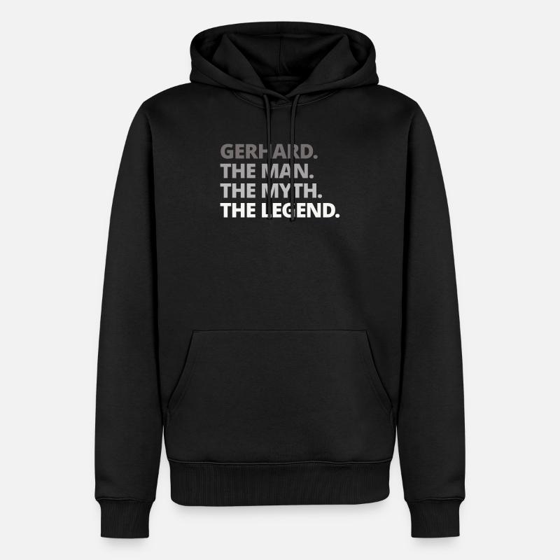 Gerhard Name Spruch Geschenk - Männer Premium Bio Hoodie - Schwarz