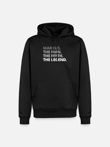 Markus name saying gift - Men’s Premium Organic Hoodie - black