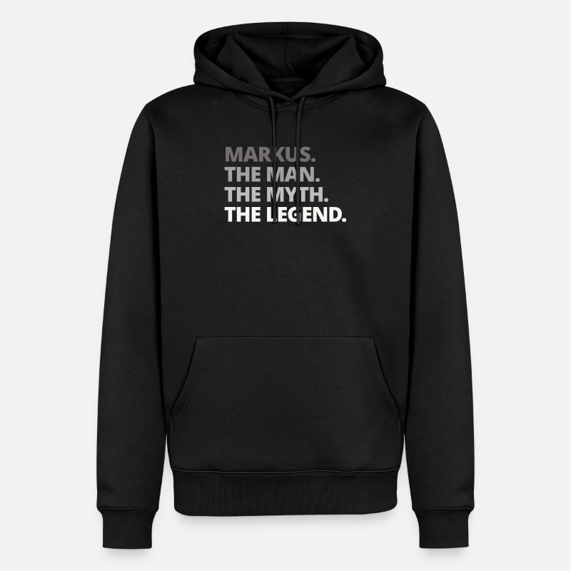 Nom de Markus disant cadeau - Sweat à capuche Premium bio Homme - noir